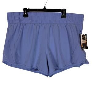 Avia Running Shorts Womens 3XL‎ (22) Purple Elastic Waist Zipper Pockets Pull On